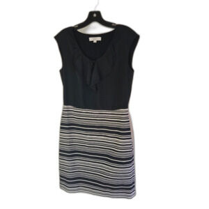 Loft Striped Top Side Zip Dress, Size 6